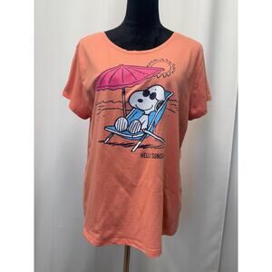 Snoopy in the sun! Salmon XL Tee 
Pit to pit 21 
Length 25